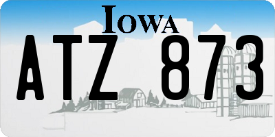 IA license plate ATZ873