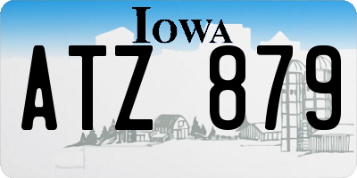 IA license plate ATZ879