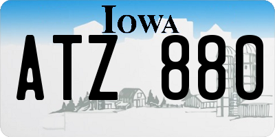 IA license plate ATZ880