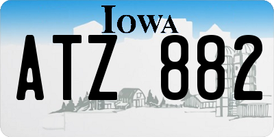 IA license plate ATZ882