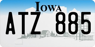 IA license plate ATZ885