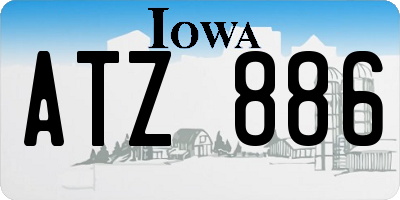 IA license plate ATZ886