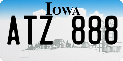 IA license plate ATZ888