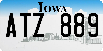 IA license plate ATZ889