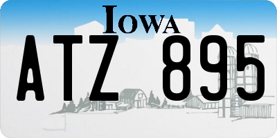 IA license plate ATZ895
