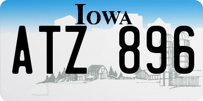 IA license plate ATZ896