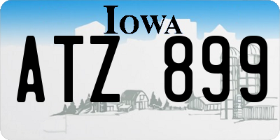 IA license plate ATZ899