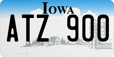 IA license plate ATZ900
