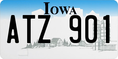 IA license plate ATZ901