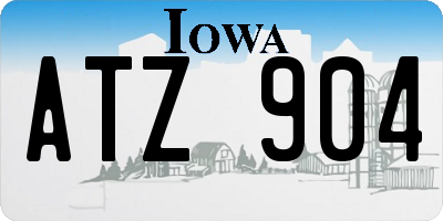 IA license plate ATZ904