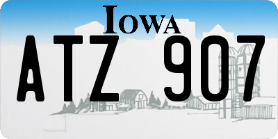 IA license plate ATZ907