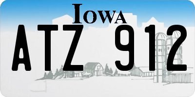 IA license plate ATZ912