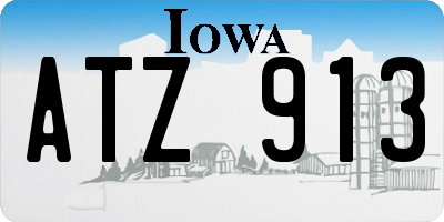 IA license plate ATZ913
