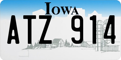 IA license plate ATZ914