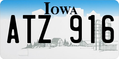 IA license plate ATZ916