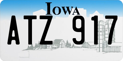 IA license plate ATZ917