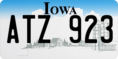 IA license plate ATZ923