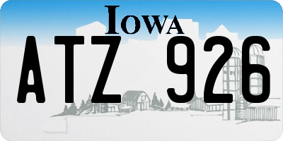 IA license plate ATZ926