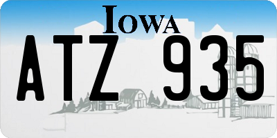 IA license plate ATZ935