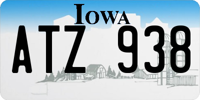 IA license plate ATZ938