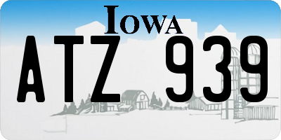 IA license plate ATZ939