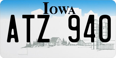 IA license plate ATZ940
