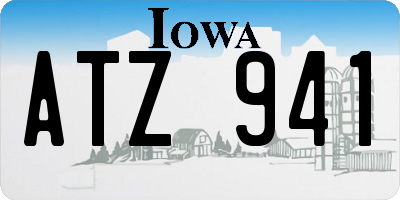 IA license plate ATZ941