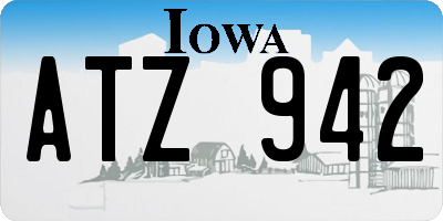 IA license plate ATZ942