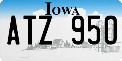 IA license plate ATZ950