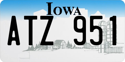 IA license plate ATZ951