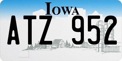 IA license plate ATZ952