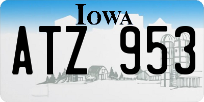 IA license plate ATZ953