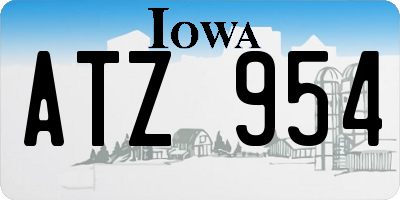 IA license plate ATZ954