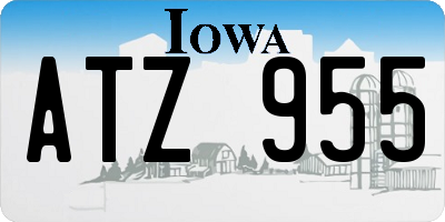 IA license plate ATZ955