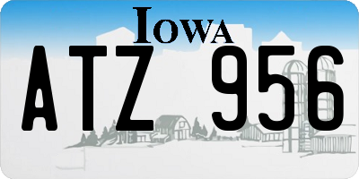 IA license plate ATZ956