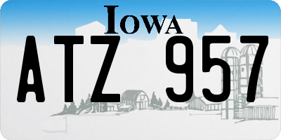 IA license plate ATZ957