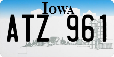 IA license plate ATZ961