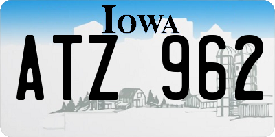 IA license plate ATZ962
