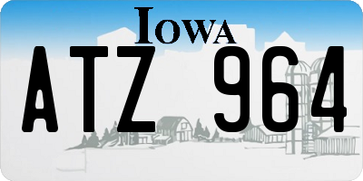 IA license plate ATZ964