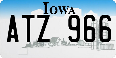 IA license plate ATZ966