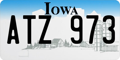 IA license plate ATZ973