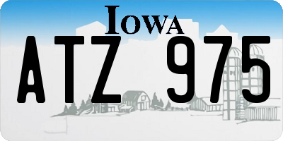 IA license plate ATZ975