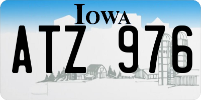 IA license plate ATZ976