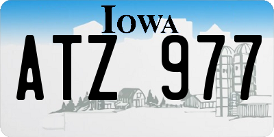 IA license plate ATZ977