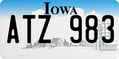 IA license plate ATZ983