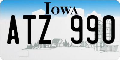 IA license plate ATZ990