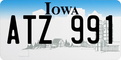 IA license plate ATZ991