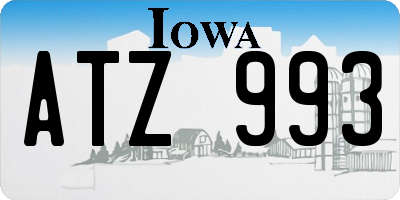 IA license plate ATZ993