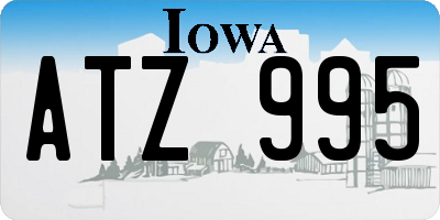 IA license plate ATZ995