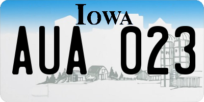 IA license plate AUA023